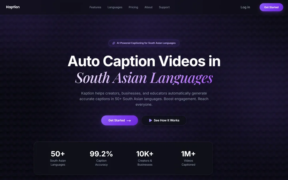 Kaption desktop web interface
